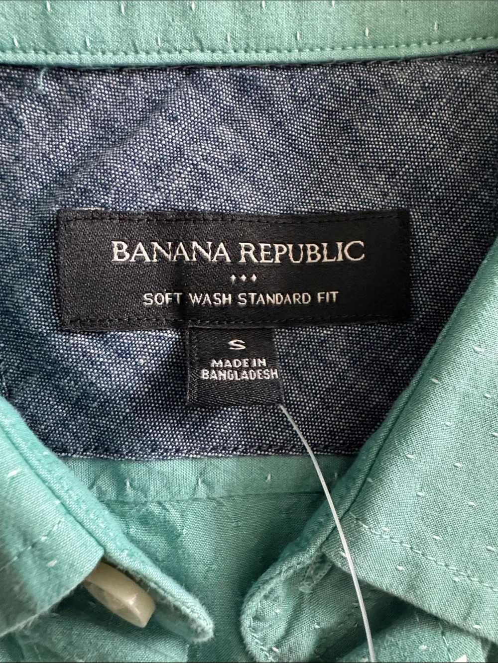 Banana Republic Short-Sleeve Button-Down Shirt - Teal (NWT)